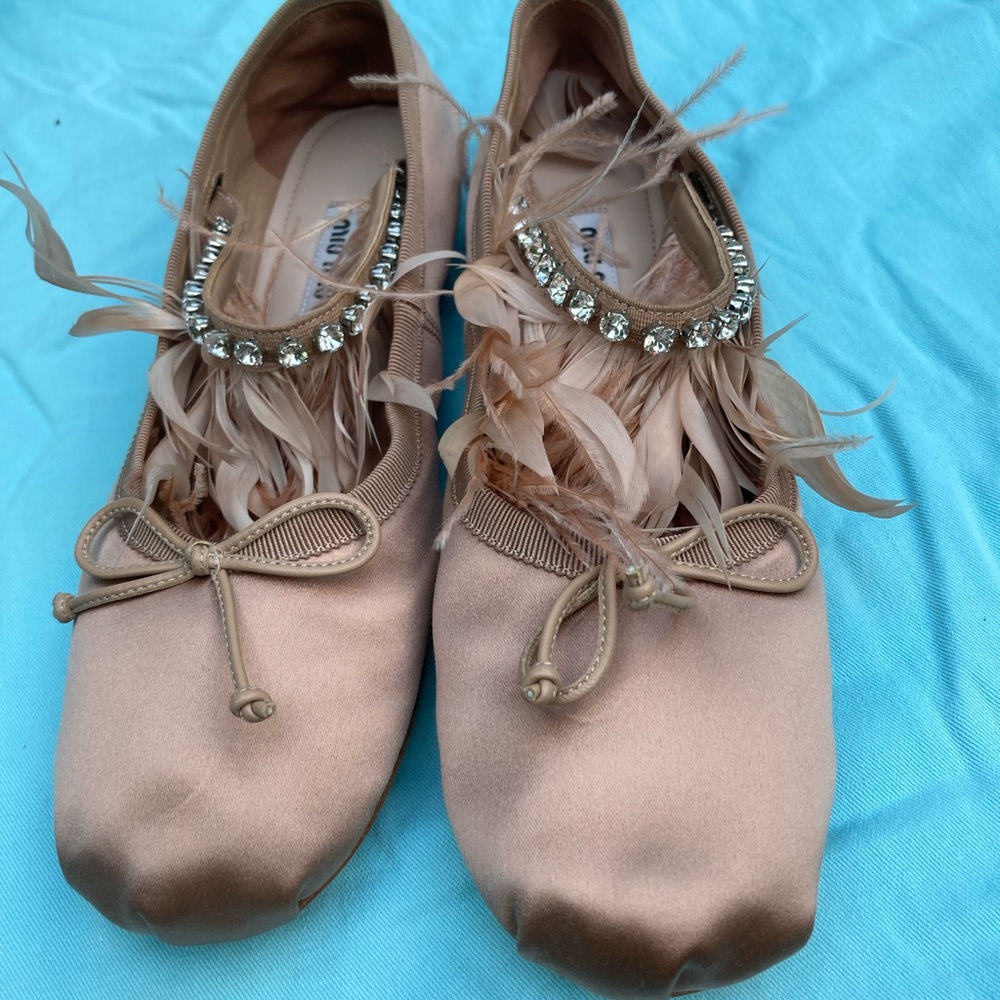 Miu miu satin ballet flats 38